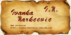 Ivanka Markčević vizit kartica